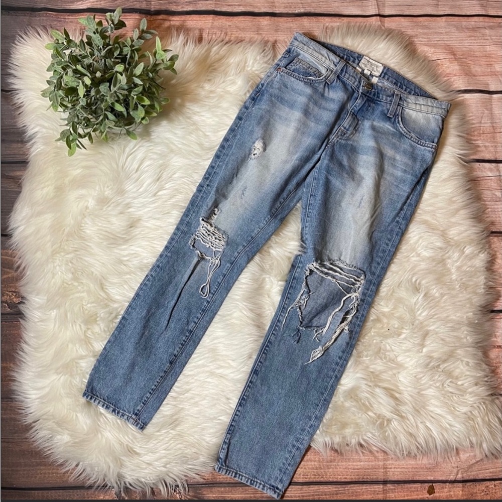 Current Elliot Distressed Denim Jeans